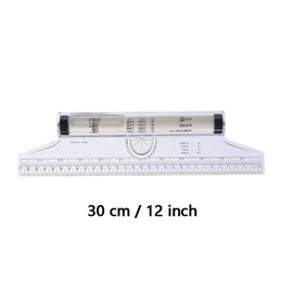 BDHI 1pc 12 Inch Rolling Ruler Measuring Rolling Ruler Drawing Parallel Rolling Ruler Multipurpose Drawing Parallel Rolling Ruler Student Measuring Ruler Tool for Artists Architects Engineers (Y112-1)