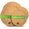 Voak® Trivet Cork Coaster Set | 4 Round Cork Coasters