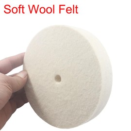 JUNLIXN 8 Inch Soft Wool Buffing Wheel - 5/8 Inch Arbor Hole Wool Felt Polishing Wheel for Stainless Steel Metal Fits Bench & Die Grinder