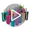UUPZ Vasos de Plastico Reusable Set de 10, 20, 30,