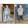King Cole Aran Knitting Pattern - 6222 Children's Hooded Sweater