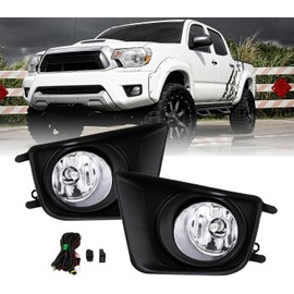LEVANLIGHT Fog Lights Assembly Compatible for Toyota Tacoma 2012-2015 Front Bumper Fog Light Driving Lamps w/Switch/Bulb Clear Lens