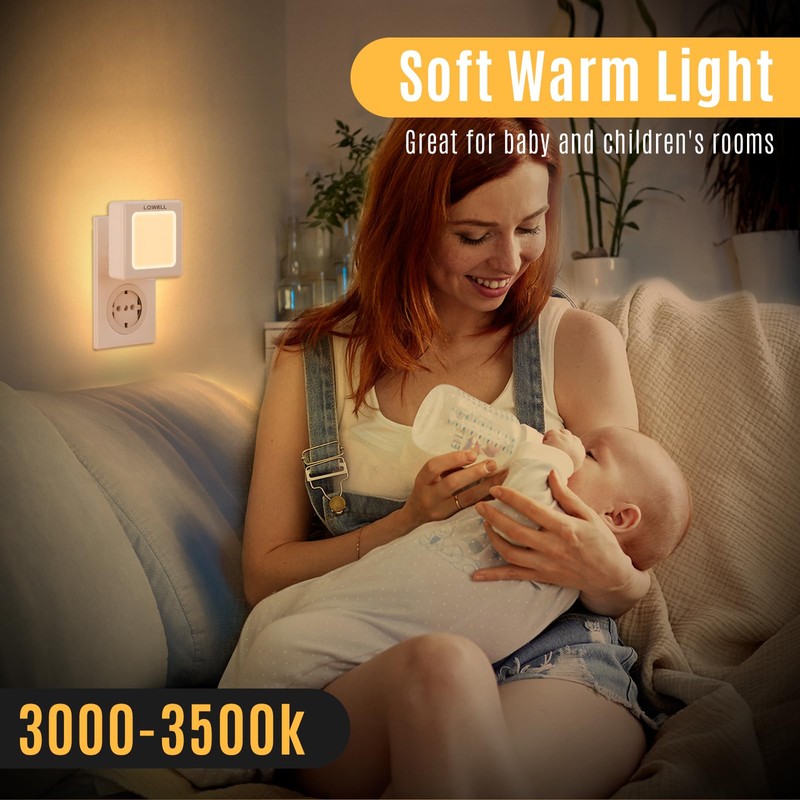 LQWELL® Night Light Socket Foldable with Twilight Sensor, Night Lamp