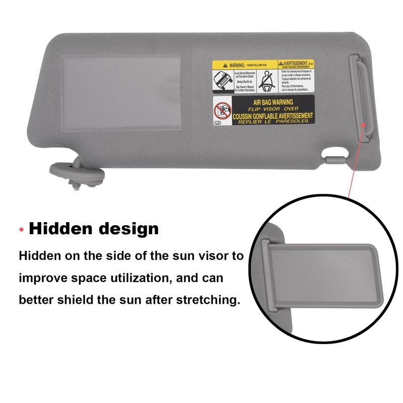 NHILES Left Driver Side Sun Visors Compatible with Toyota Tacoma