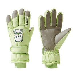 Ski Gloves with Thick Warm Liner Windproof Cartoon Print Hand Gloves for Cold Weather Hand Protective for Winter Warm Fleece Lining Cold Weather