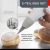 Gefu Piping Bag Set Decore, 5-Part, Decoration Tips, Baking Aid,