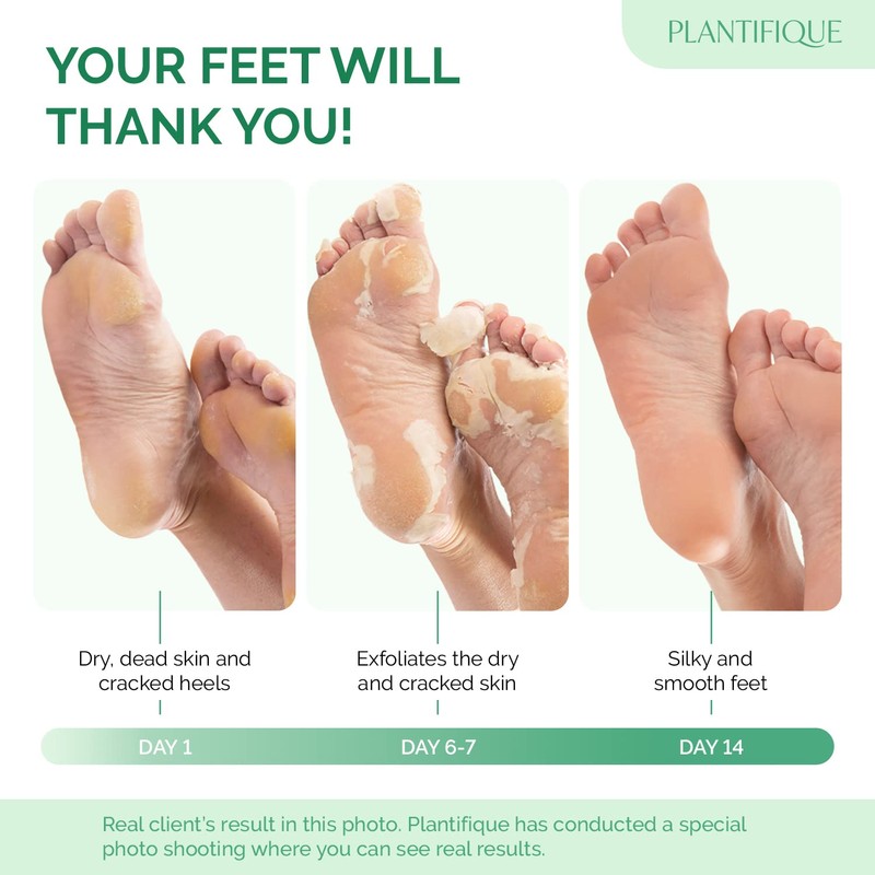 PLANTIFIQUE Plantifique Foot Peel Mask 4 Pack - Foot Mask