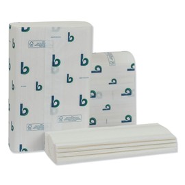 Boardwalk BWK6204 1-Ply 9 in. x 9.5 in. Structured Multifold Towels - White (16/Carton)