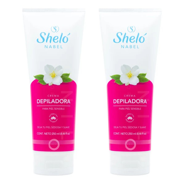 Crema Depiladora Piel Sensible Sheló Navel250 Ml 2 Piezas