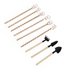 6PCS Electroculture Plant Stakes 10 Inch Natural Wood Stake Wrapped