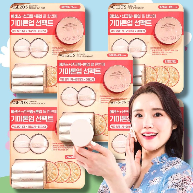 AGE2WENNESS AGE 20'S AGE20's Tone-Up Sunpact Traders Refill x3 +