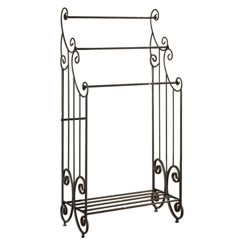 KB Designs - Freestanding 3 Tier Metal Towel Rack Stand,