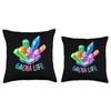 Gacha Life Crystal Gems Cute Anime Gamer Throw Pillow