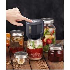 Electric Mason Jar Vacuum Sealer, Portable Can Sealer Machine for Wide Mouth & Regular Mouth Mason Jars, Mason Genie Vaccum Sealer Kit for Food Storage Freshness Preservation