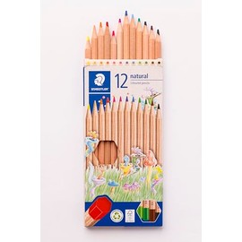 Staedtler Natural Coloured Pencils, Assorted Colours (Pack of 12)
