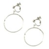 Jewelry Shop M e0074 Women's Earrings, Square Extrusion, Metal Hoop