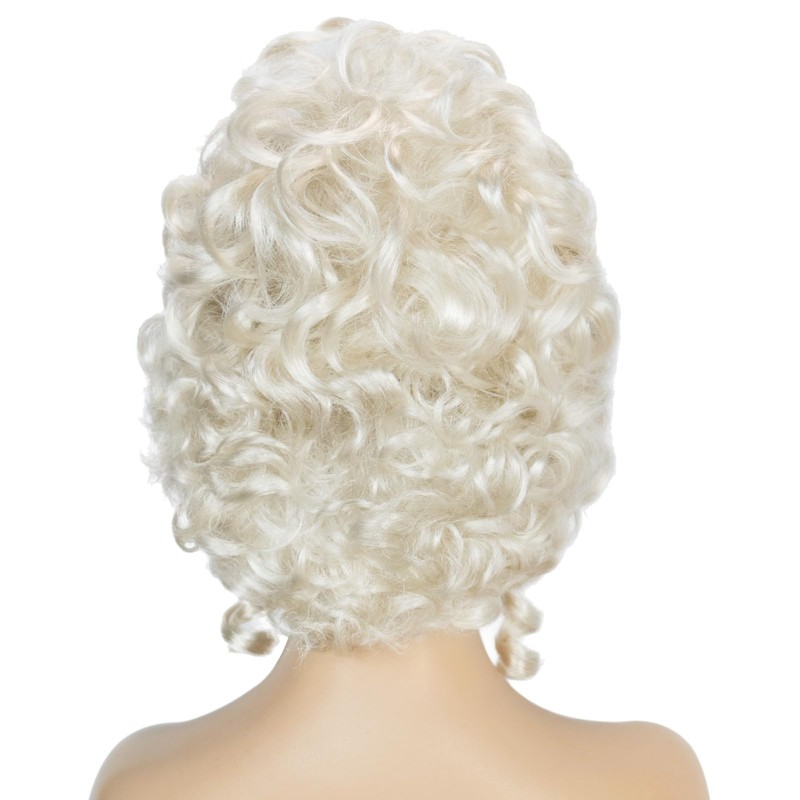 TIKJOYS Platinum Baroque Wig Renaissance Wig Curly Colonial Wigs