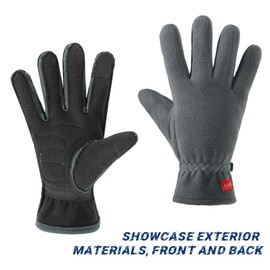 Winter Thermal Fleece Gloves - Mens Glove Windproof Touchscreen Anti-Slip Cycling Driving Running in Cold Weather uk
