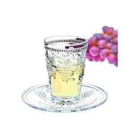 Crystal Kiddush Cup and Saucer