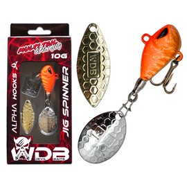Wild Devil Baits Multi Tail Spin Jig Lead Head Spinner Jig Spinner Artificial Bait Fishing Lure (Red Devil, 10 g)