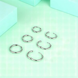 Surgical Stainless Steel Hoop Earrings 8mm/10mm/12mm Small Huggie Hoop Earrings for Women and Men