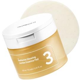 numbuzin No.3 Radiance - Almohadilla de esencia jumbo brillante, 70 almohadillas / 5.07 onzas / 150 ml | Almohadilla vegana de tamaño jumbo, luminosidad, hidratación