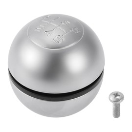 X AUTOHAUX 6 Speed Manual Gear Shifter Knob for Alfa Romeo Giulietta | Front Automotive Gearbox Stick Shifter Lever Knob Black Silver Tone 1 Pcs