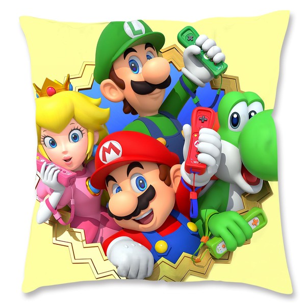 Oirigaga Super Bros Cushion Cover, Children's Cartoon Cushion Cover, Super