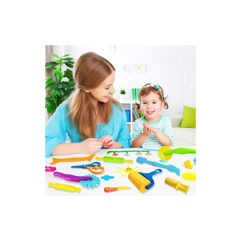 Dough Tool Set, 13Pcs Dough and Clay Play Tools Kit