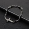 ULLMYYL Stainless Steel Cross Chain Bracelet for Men