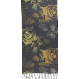 FRAAS Women's Floral Stole with Fringe Honey, One Size, honey