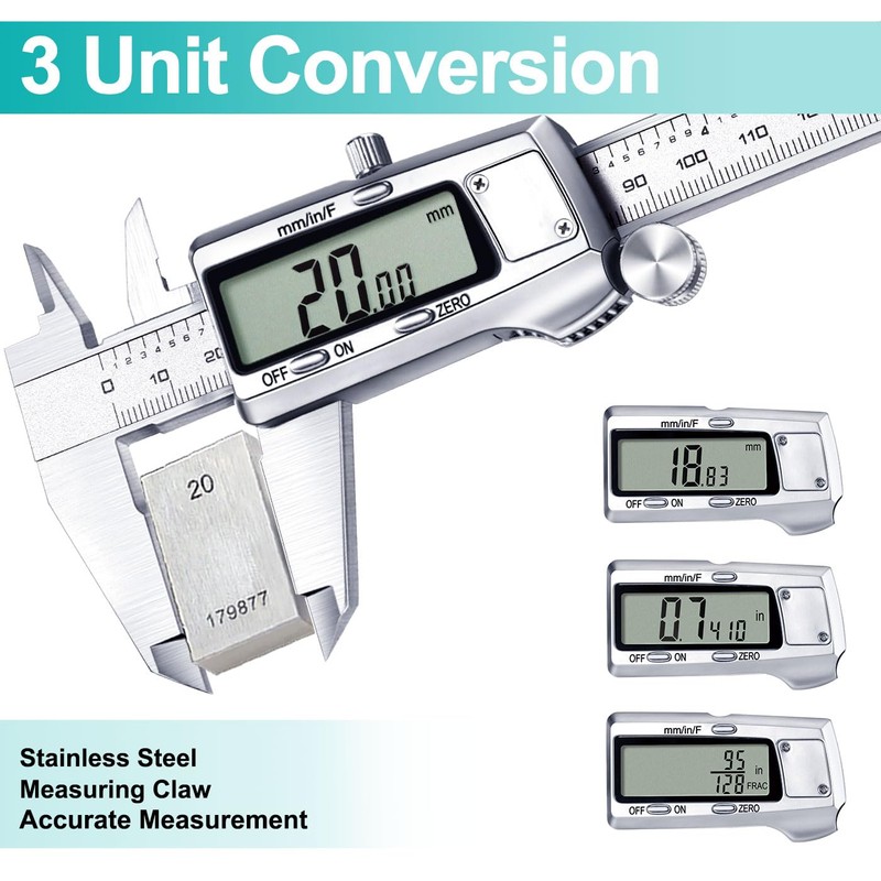 Kynup Digital Caliper, Caliper Measuring Tool, Micrometer Dial Vernier Caliper