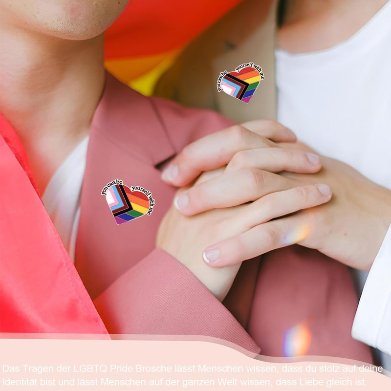 TISCH Pack of 2 Pride Pin Gay Pride Inspirational Quotes
