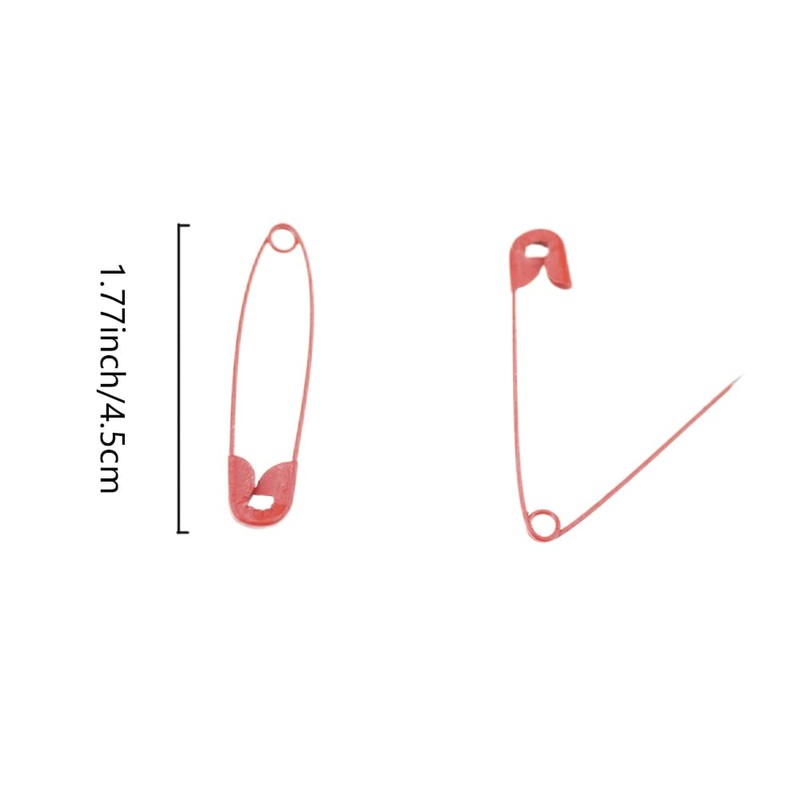 FAZHBARY 100 Count Safety Pins 1.77 Inch Metal Safety Pins