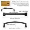 Amerdeco 10 Pack Matte Black 5 Inch(128mm) Hole Centers Kitchen