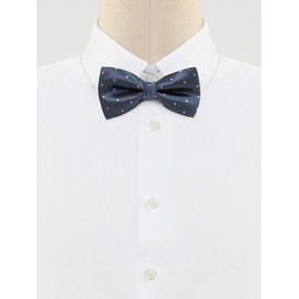 Allegra K Men's Women's Bowtie, Bowtie, Ribbon, Polka Dot Pattern, Party, School Entrance Ceremony, Wedding, navy blue pink