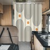 BRBGESI Bath Shower Curtain Set 72"x72", Boho Mid Century Geometric