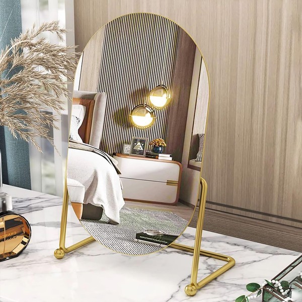GREATCICI Desk Vanity Mirror with Stand Tabletop Makeup Table Mirrors