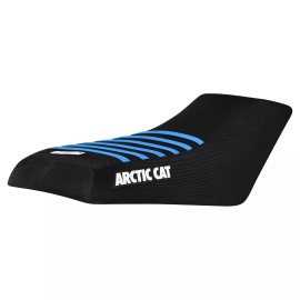Enjoy Mfg Arctic Cat 250 300 400 454 500 4x4 2x4 Seat Cover ALL BLACK-LIGHT BLUE RIBS #277