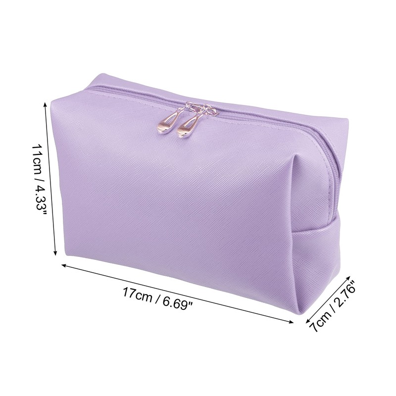 VOCOSTE Cosmetic Pouch Travel Cosmetic Bag Waterproof PU Leather Case