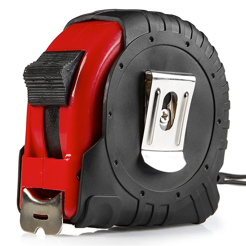 DEKTON DT55104 Hard Case Measure Tape, 240 V, Black/Red, 7.5