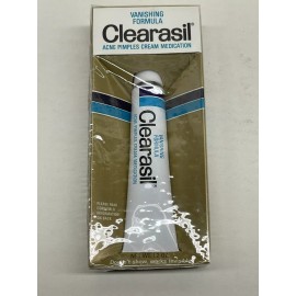 Clearasil Vintage 1970's Clearasil Acne Cream Medication Large Size 1.2 OZ NOS