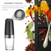 Homgeek Portable Automatic Electric Gravity Pepper Grinder Blue LED Light