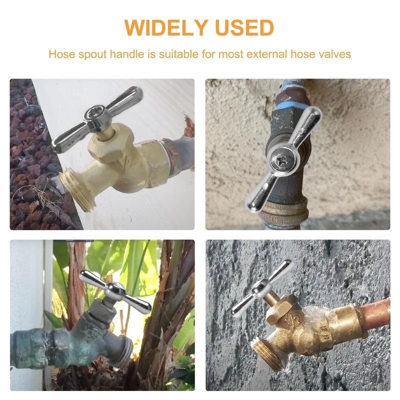 VIDABTE 01-5095 Bibb Sillcock Tee Handle,Metal Outside Faucet Hose Bibb
