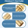sourcing map 2Pcs 5/8" Hose Barb Fitting, Brass Hex Head