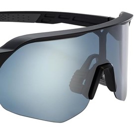 SWISSEYE Leisure Sports Glasses (100% UVA, UVB and UVC Protection, Rubberised Nose Area and Temple Ends, Shatter-Free Material TR90, Includes Case and Microfibre Bag), Matte Black / Grey