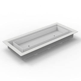 4X12-Classic-White, Flush Floor-Matching Heavy-Duty Metal Vent Cover, Floor Register, Made in Canada