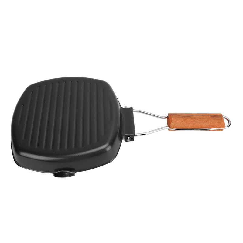 Frying Pan Folding Non Stick Portable Anti Scald Wooden Handle