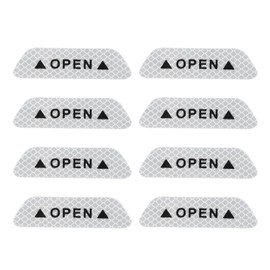 PATIKIL Car Door Open Warning Reflective Stickers Night Safety Warning Decals Night Visibility Prompt Decals Car Decal Decor Accessories, 8PCS White