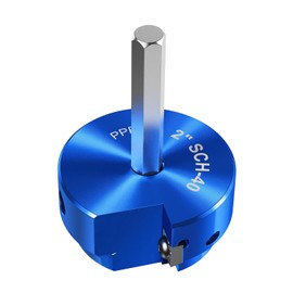 2'' PVC Pipe Reamer, Premium Plastic Pipe Fitting Reamer for Cleaning Leftover Pipe and Solvent Cement Residue, PVC Fitting Saver Suitable for Standard 1/2" Drills